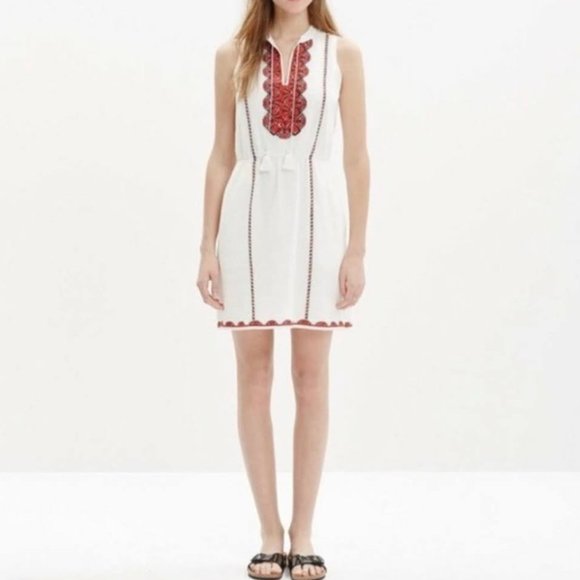 Madewell Boho Embroidered Tunic Dress White Size 0 - Picture 11 of 11